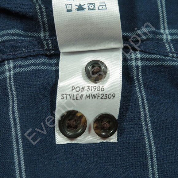 Faherty Shirt Mens XL Blue Flannel Featherweight All The Time Plaid Long Sleeve - Picture 6 of 6